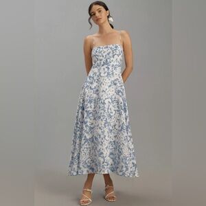 Reformation Monette Linen Midi Dress | Size 10